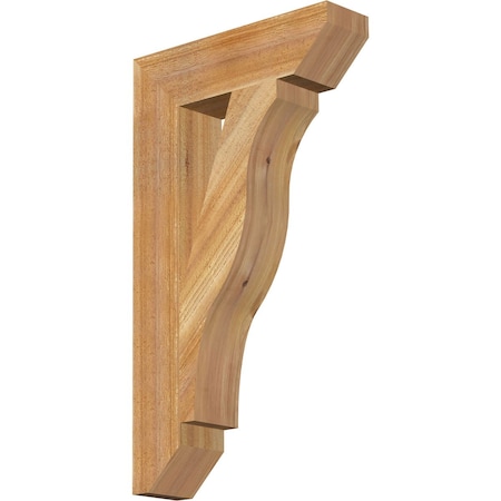 Ekena Millwork Funston Slat Rough Sawn Bracket, Western Red Cedar, 4"W x 16"D x 28"H BKT04X16X28FST06RWR
